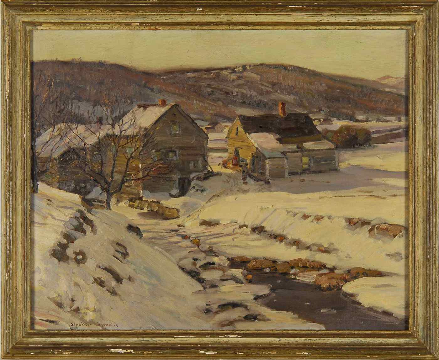 Appraisal: GARDNER SYMONSAmerican - Snow-filled New England landscape Signed lower left