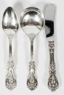 Appraisal: REED AND BARTON FRANCIS I STERLING BUTTER KNIVES SOUP SPOONS