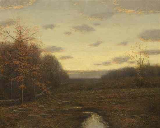 Appraisal: George W Drew American - Fall Landscape along with two