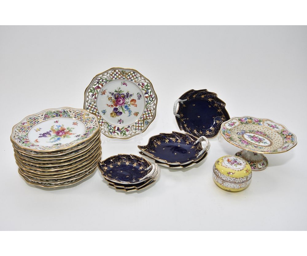 Appraisal: Dresden Tableware Dresden tableware to include twelve Schumann Bavaria dessert