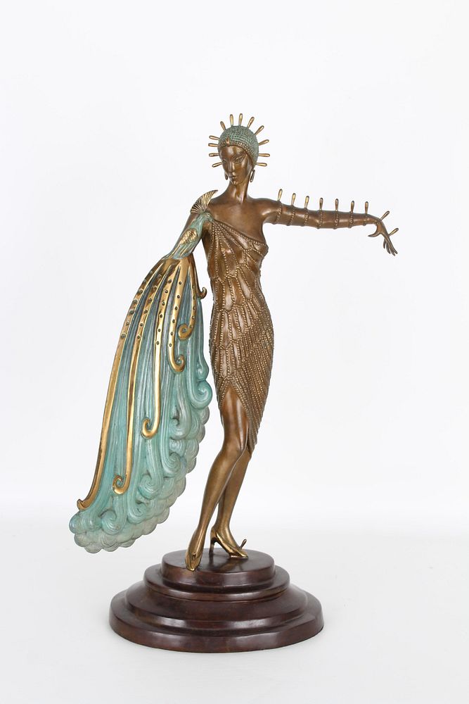 Appraisal: ERTE Diva Bronze Sculpture Romain Erte De Tirtoff - Diva