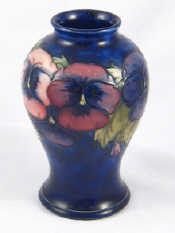 Appraisal: Moorcroft A Moorcroft Pansy pattern vase of baluster form the