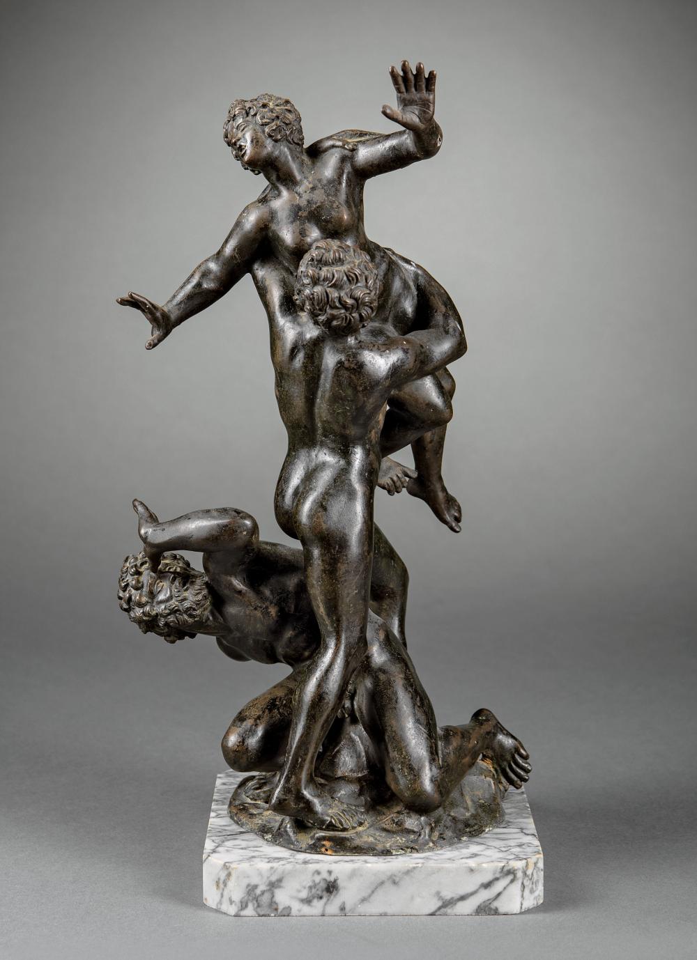 Appraisal: Bronze Figural Group of Rape of the Sabine Women after