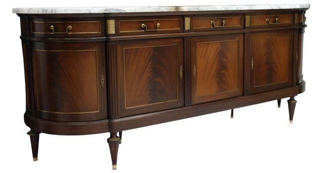 Appraisal: French Louis XVI style mahogany sideboard th c having shaped