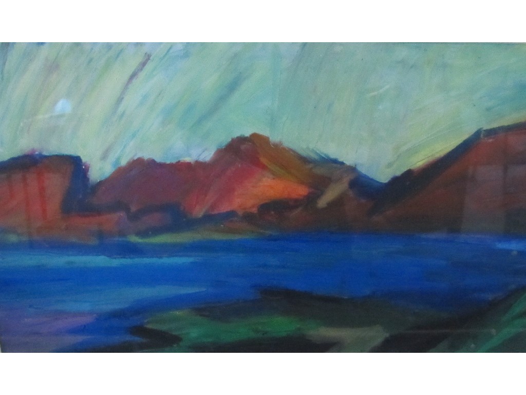 Appraisal: CATHY WILSON Oil pastel 'The Hills of North Harris' signed