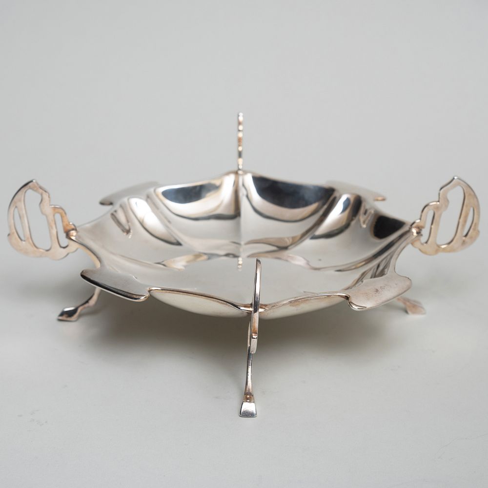 Appraisal: Edward VII Silver Shaped Bowl Mark of Samuel Jacob London