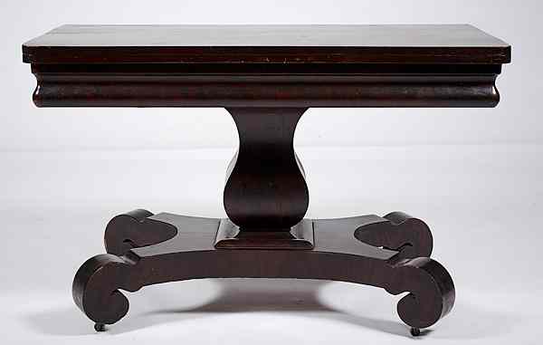 Appraisal: Late Classical Card Table American a late classical card table