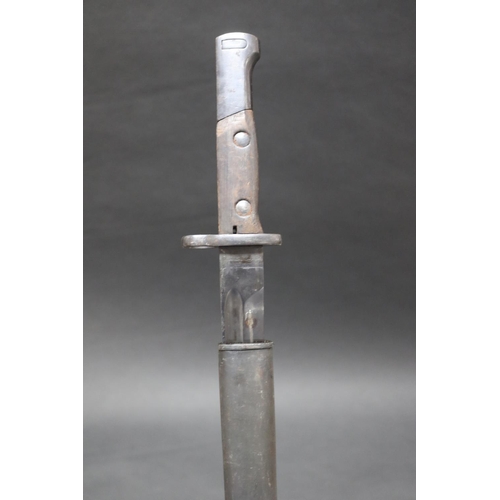 Appraisal: Belgian FN Model Mauser long export pattern bayonet with scabbard