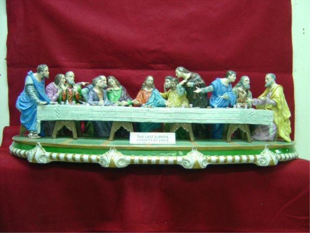 Appraisal: DRESDEN FIGURINE - THE LAST SUPPER