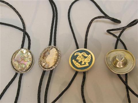 Appraisal: LOT OF WESTERN JEWELRY Including four bolos and a pair