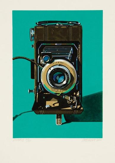 Appraisal: Robert Cottingham b cameras diomatic woodcut printed in colors signed