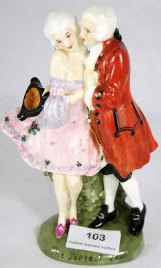 Appraisal: Royal Doulton Figure The Perfect Pair HN Hairline Crack to