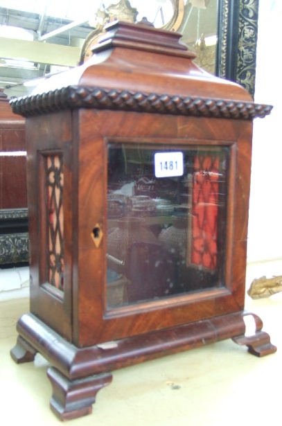 Appraisal: A mahogany bracket clock case of th century design cm