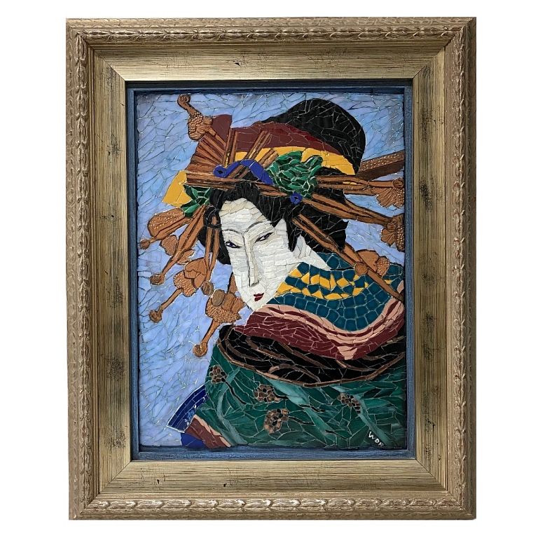 Appraisal: Mosaic Chinese Women Mosaic Chinese Women Measurements Artwork High Wide