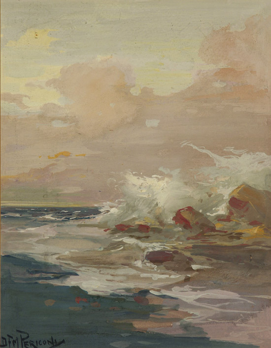 Appraisal: Domingo F M Periconi American b Crashing Waves Signed D