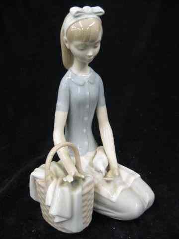 Appraisal: Lladro Porcelain Figurine ''Girl with Dove'' G '' excellent