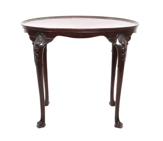 Appraisal: Sale Lot A Queen Anne Mahogany Style Oblong Tea Table