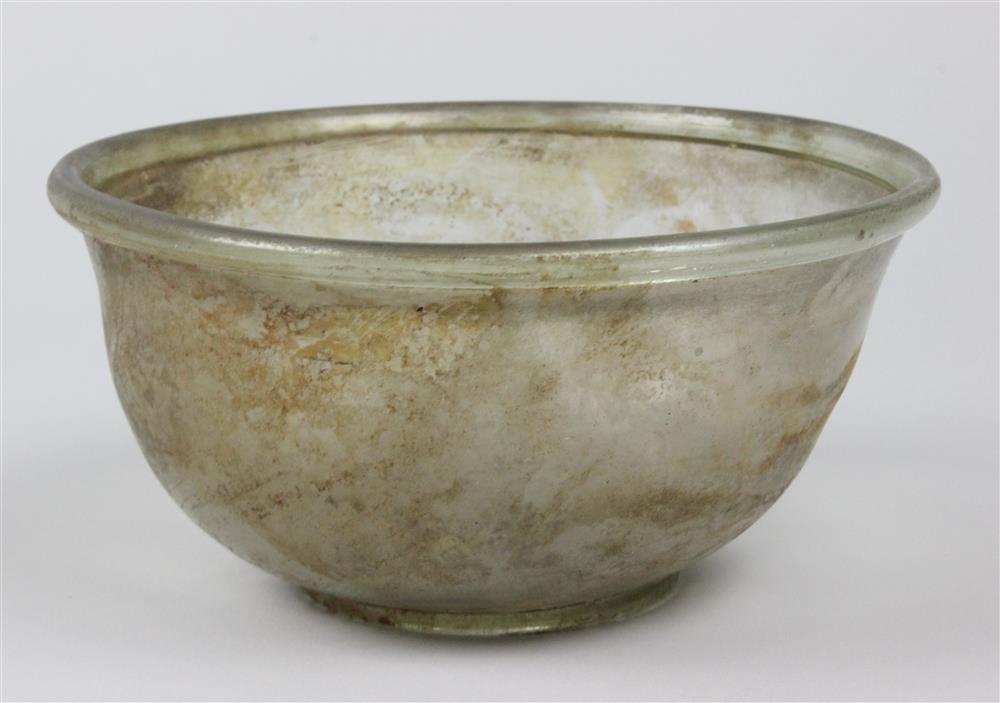 Appraisal: ROMAN GLASS BOWL h in x dia in Provenance Estate