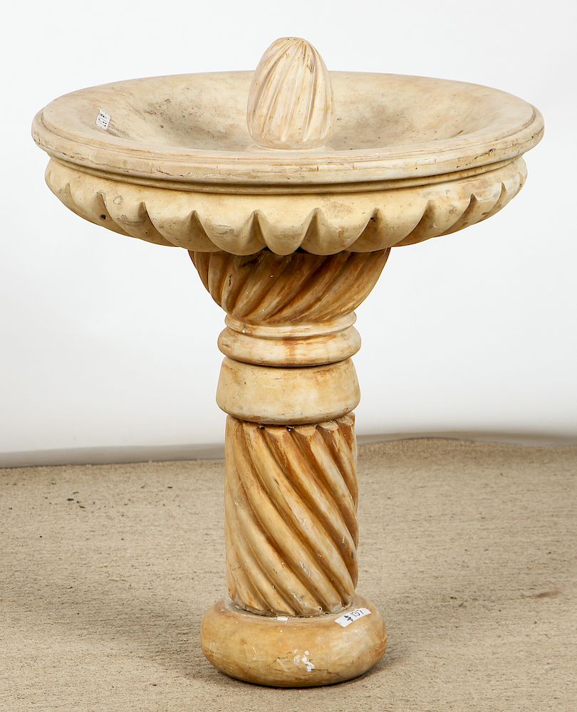 Appraisal: Vintage Cast Stone Birdbath Vintage Cast Stone Birdbath Size ''