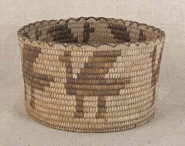 Appraisal: Southwest basketry bowl early th c with bird decoration h