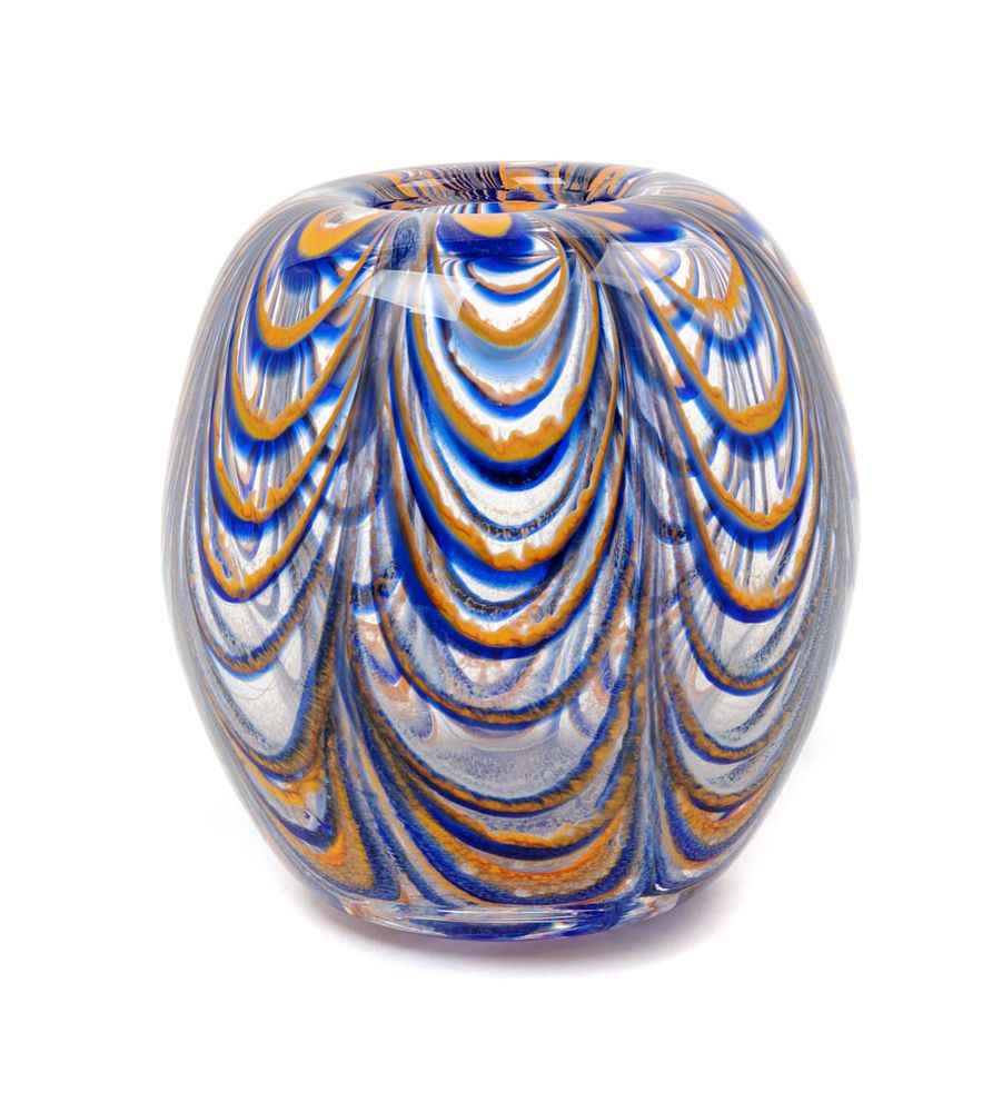 Appraisal: Dominick Labino American - Paperweight Vase Dominick Labino American -