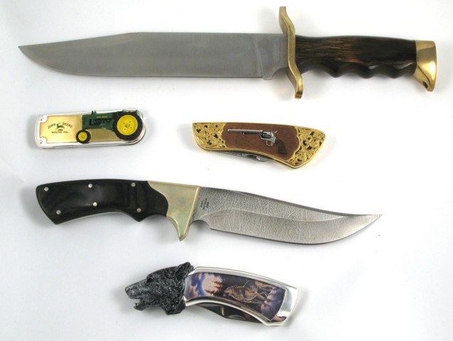 Appraisal: LOT OF FIVE COLLECTOR KNIVES three are Franklin mint Colt