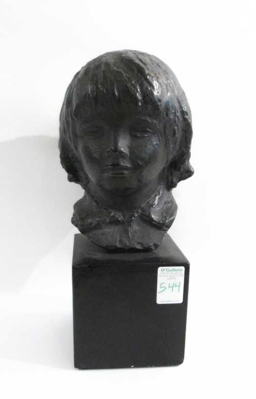 Appraisal: PLASTER BUST Head of Coco after Pierre Auguste Renoir France