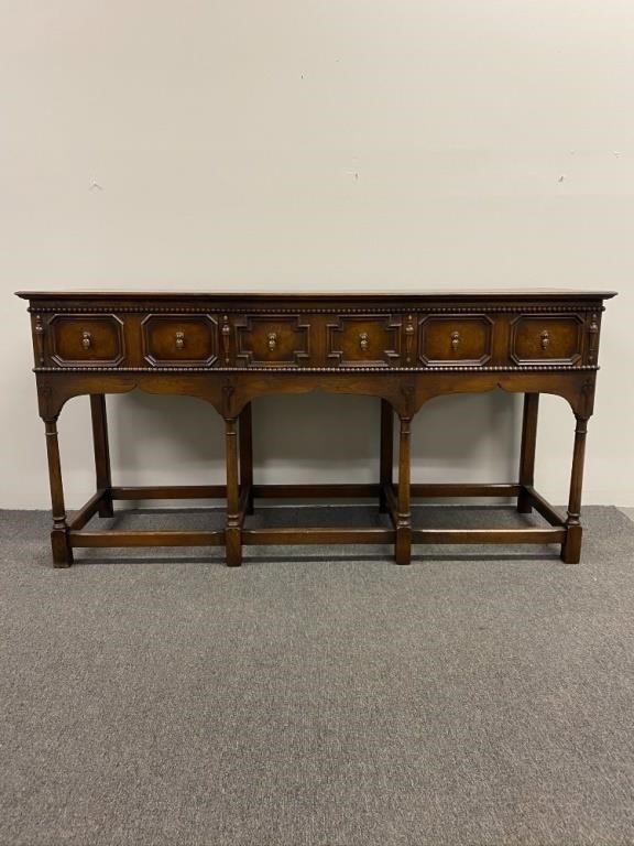 Appraisal: Jacobean style oak sideboard early th c h x w