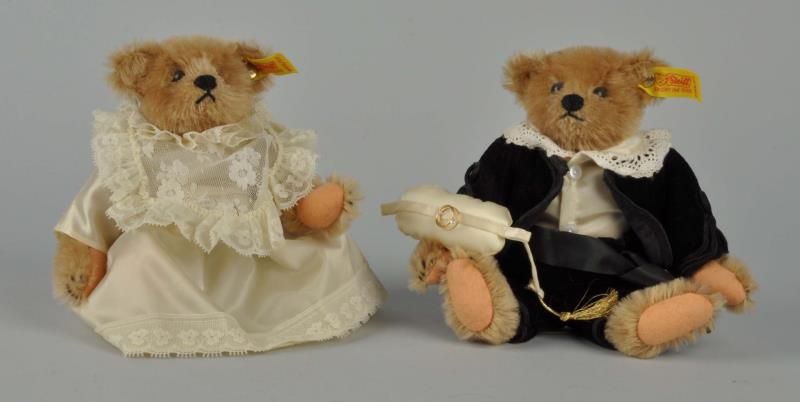 Appraisal: Small Steiff Bride Groom Wedding Bears Both are in great