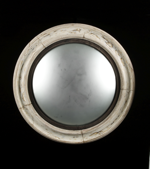 Appraisal: Regency-Style Convex Looking Glass the circular domed plate within a