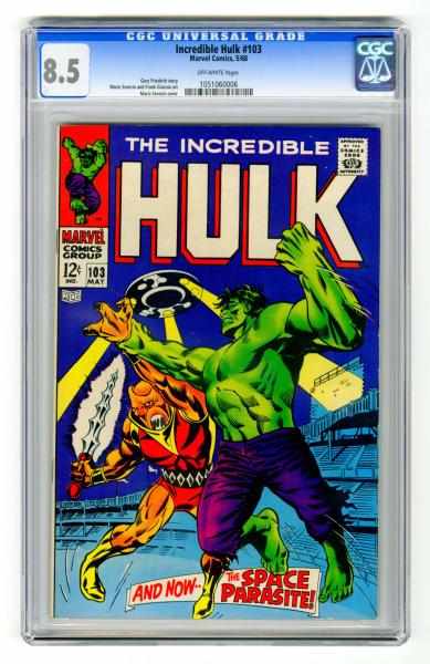 Appraisal: Incredible Hulk CGC Marvel Comics Click for full description