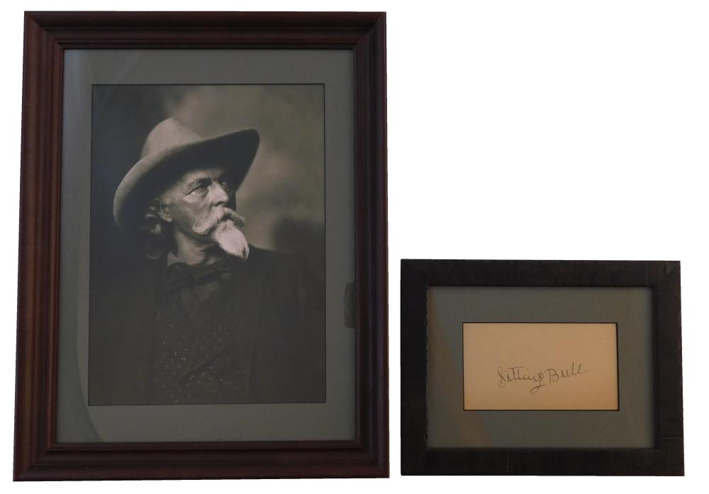 Appraisal: EPHEMERA Wild West Memorabilia two framed pieces Framed ink inscription