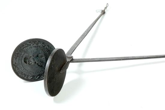 Appraisal: PATRIOTIC WAFER IRON American early th century iron Depicts a