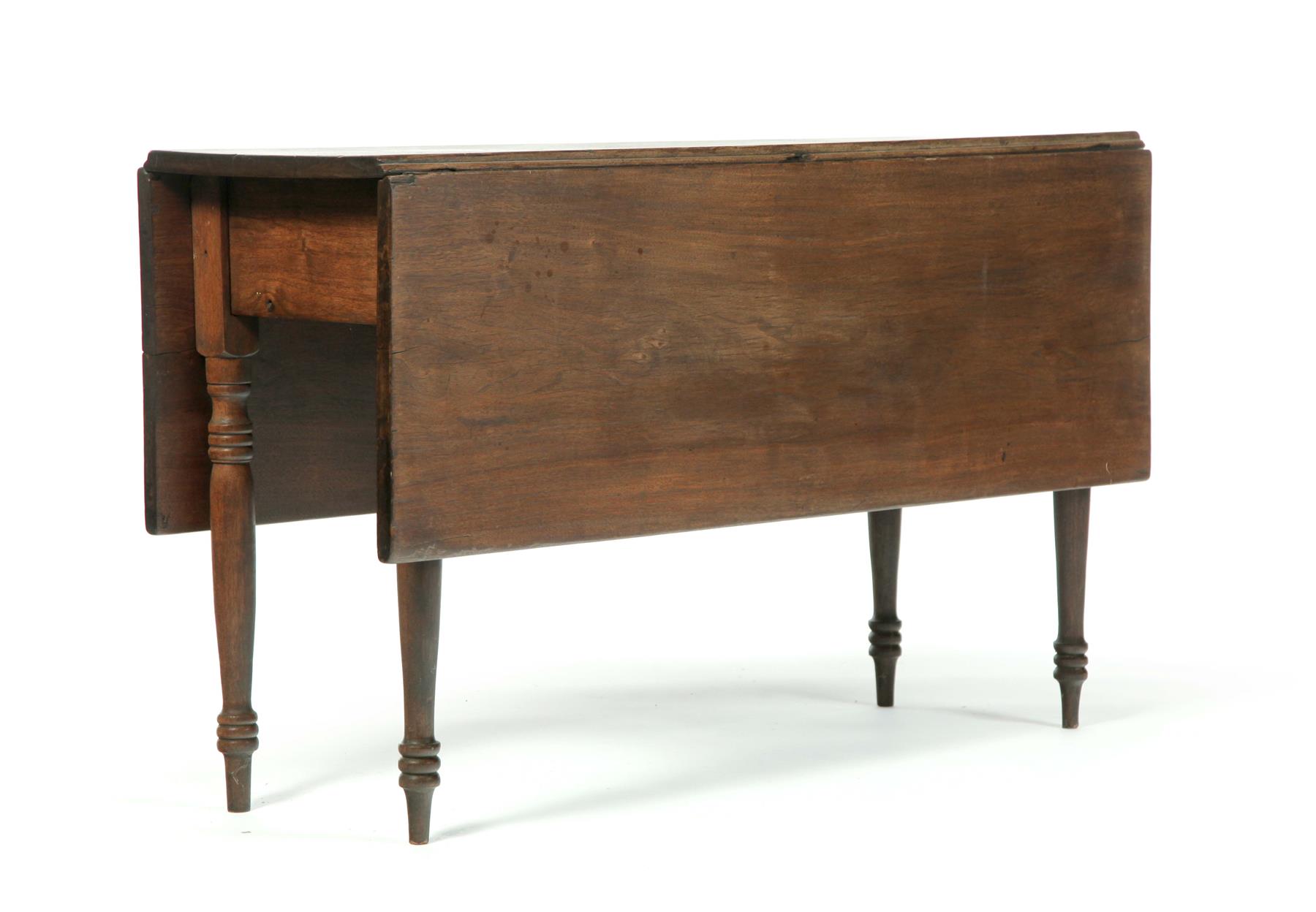 Appraisal: LATE-SHERATON DROP LEAF TABLE American nd quarter- th century walnut