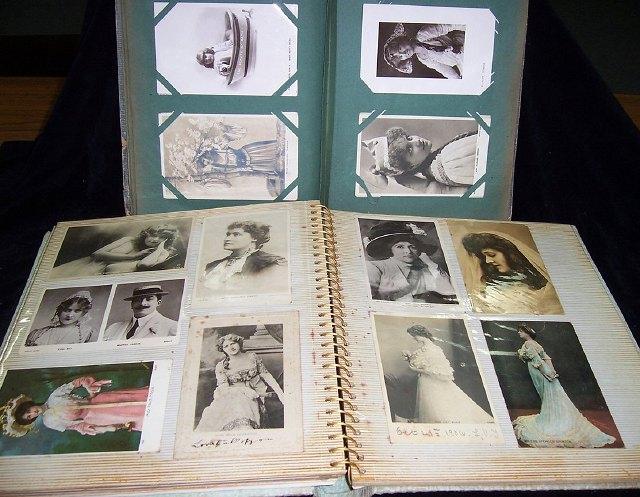 Appraisal: Two postcard albums portraits of actresses etc approximately