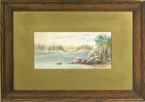 Appraisal: Watercolor landscape signed M Baragwanath x