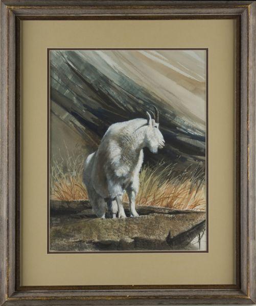 Appraisal: Ralph J McDonald th c Mountain Goat gouache and mixed