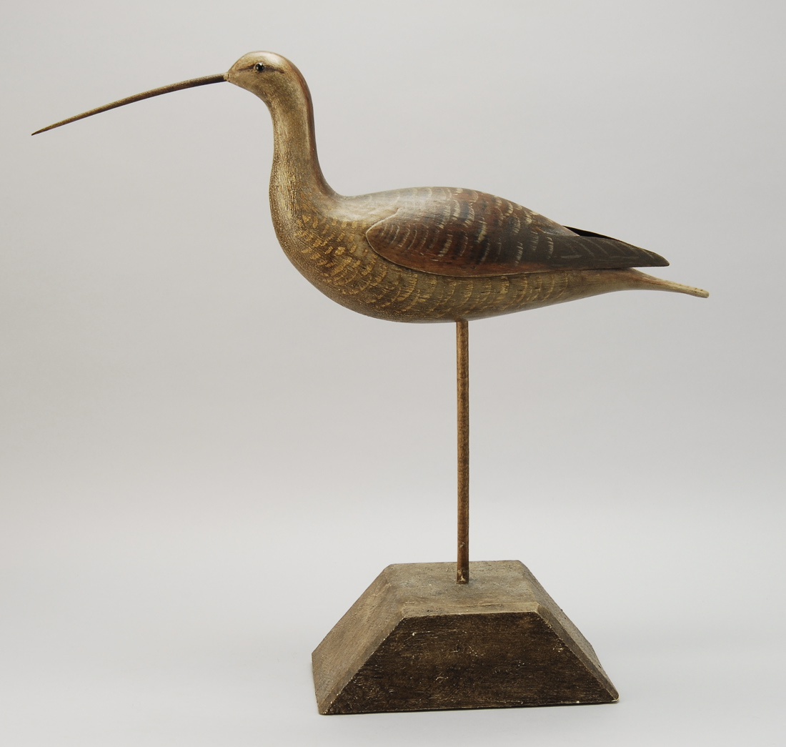 Appraisal: CONTEMPORARY CURLEW DECOY By Roger Mitchell of Kingston Massachusetts Glass