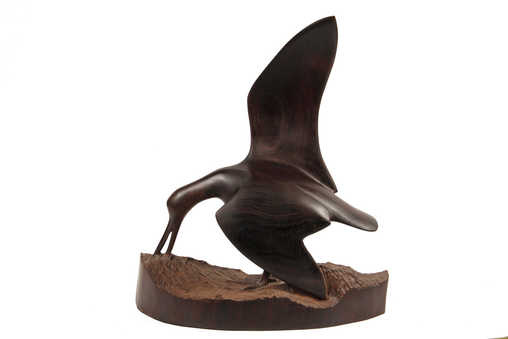 Appraisal: HANK TYLER ME - - Hudsonian Godwit in Brazilian rosewood