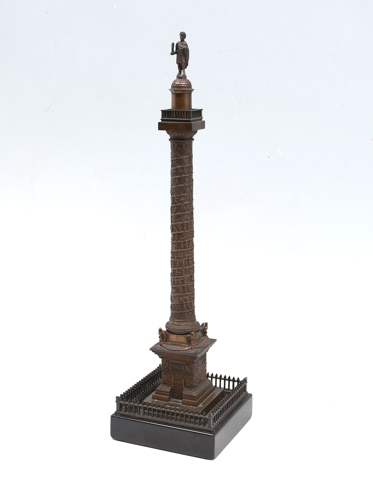 Appraisal: GRAND TOUR VENDOME BRONZE COLUMN '' in height including marble