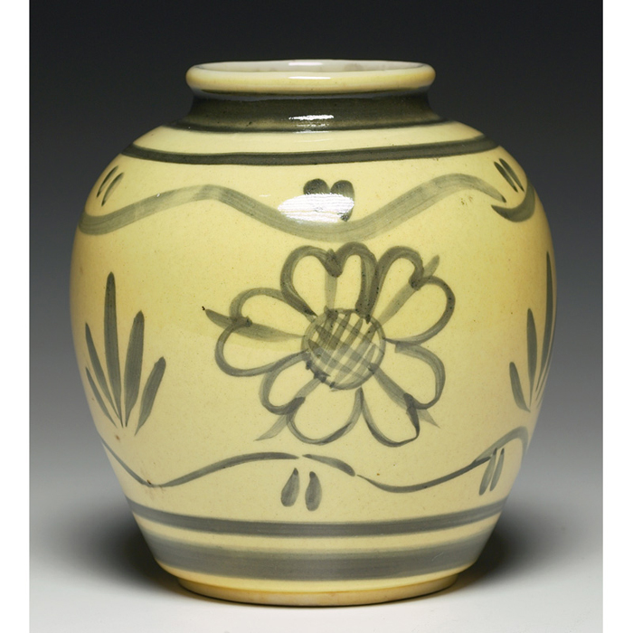 Appraisal: Bayalyan vase yellow with a floral design signed w x