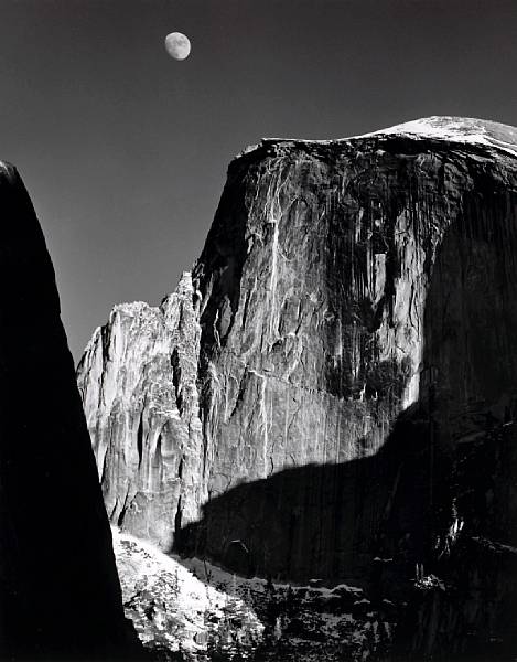 Appraisal: Ansel Adams American - Moon and Half Dome Gelatin silver