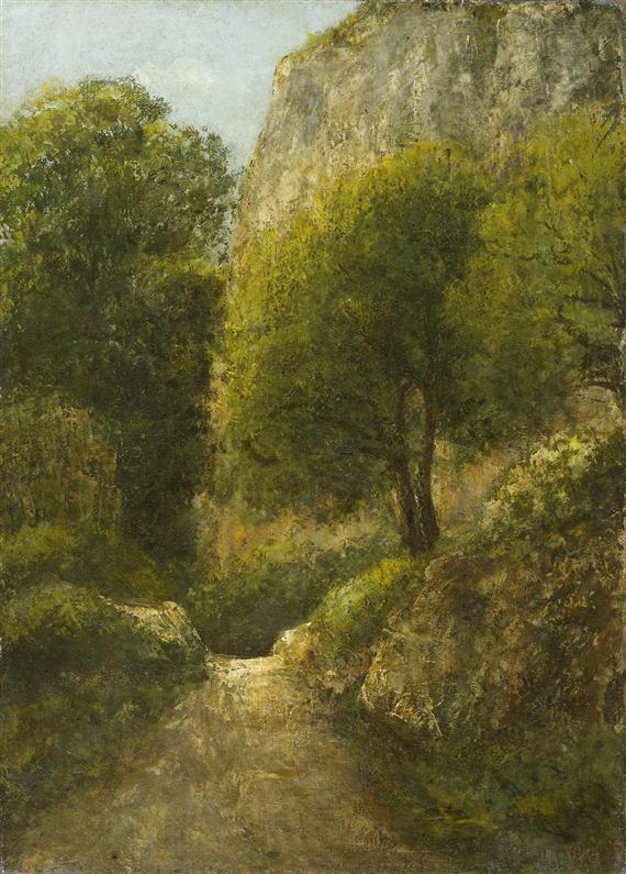 Appraisal: COURBET GUSTAVE and workshop Ornans - La Tour-de-Peilz Forest landscape