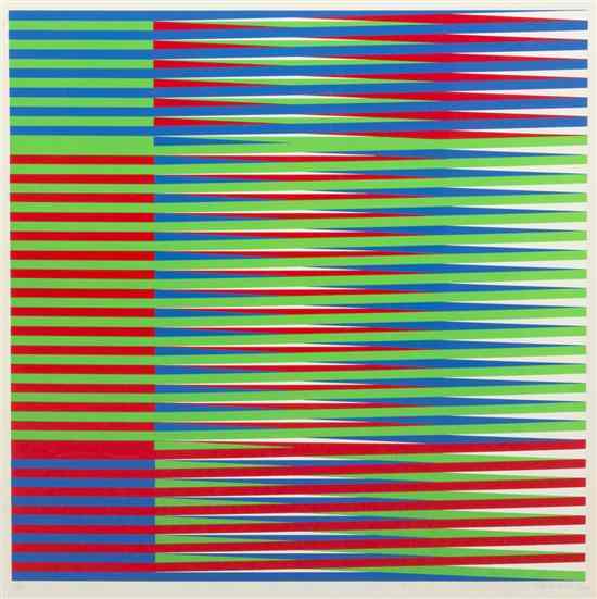 Appraisal: Carlos Cruz-Diez Venezuelan b Couleur Additive color silkscreen edition signed