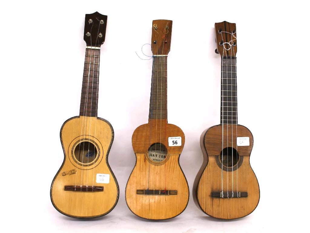 Appraisal: Jose Alvarez Dulcet ukulele together with Juan Gomez ukulele case