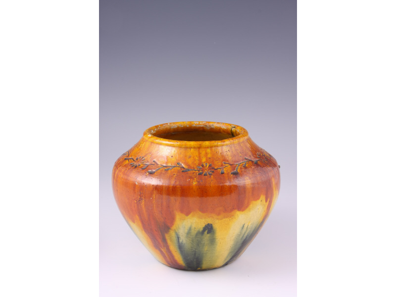 Appraisal: Rare NC Pottery Auman Vase Decorated by Hilton attributed to