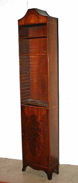 Appraisal: A pair of George III style mahogany bookcase cabinets height