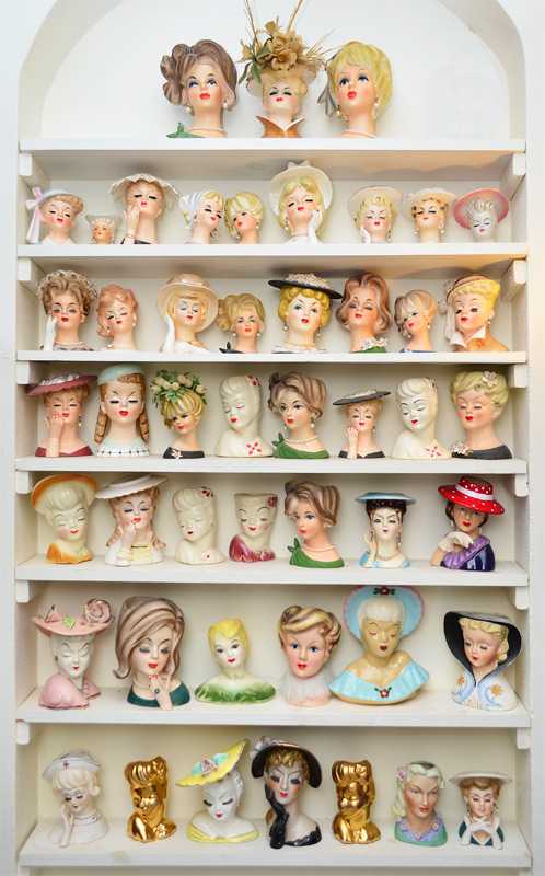 Appraisal: APPROXIMATELY HEAD VASES Assorted makers to include NapCoWare and Lefton