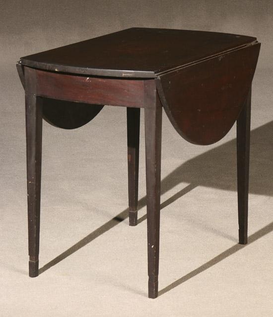 Appraisal: Federal Ebonized and Satinwood Inlaid Mahogany Pembroke Table Baltimore Circa