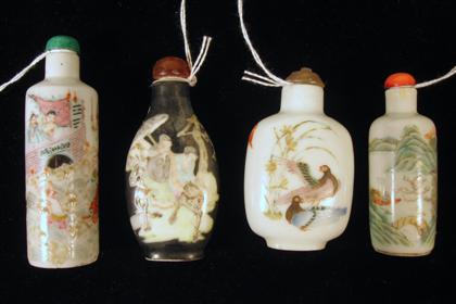 Appraisal: Four Chinese porcelain snuff bottles th th century